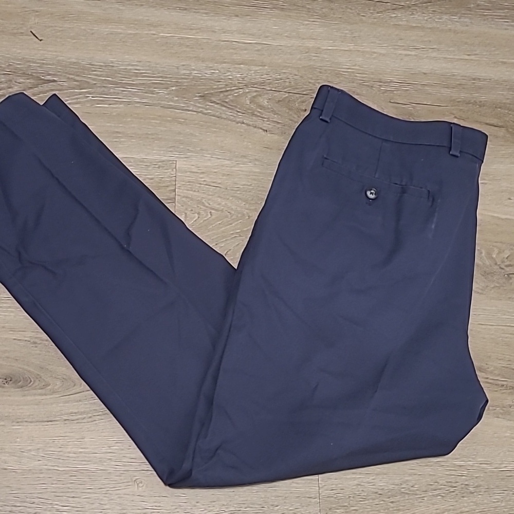 Alan Flusser Navy Blue Men's Cotton Dress Pants Size 34x30